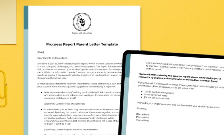 Progress Report Parent Letter
